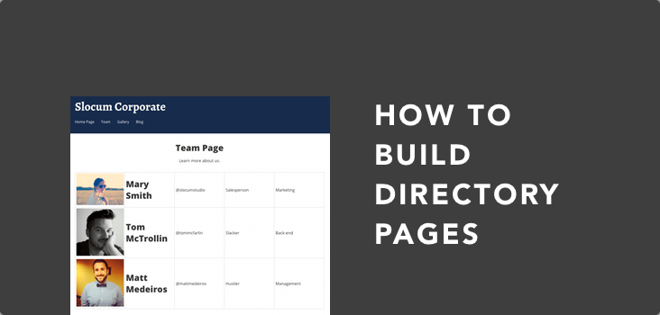 Easy WordPress Directory Pages